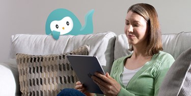 Ruth With Wysa Penguin Mascot