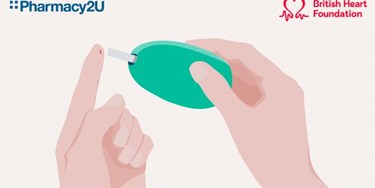 Illustration of diabetes blood test