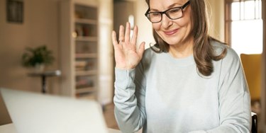 Woman having a video chat