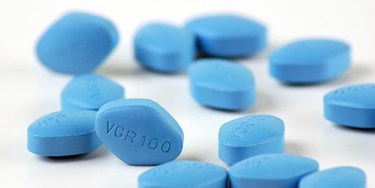 Close up of Viagra pills