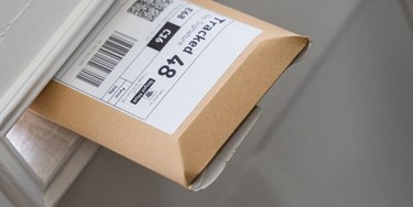 Prescription arriving by post in letterbox